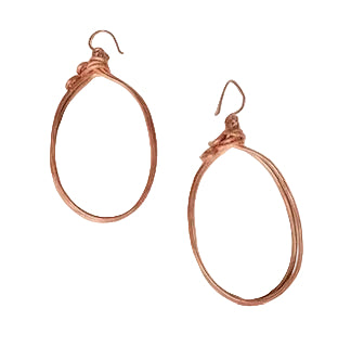 Oval Copper Earrings